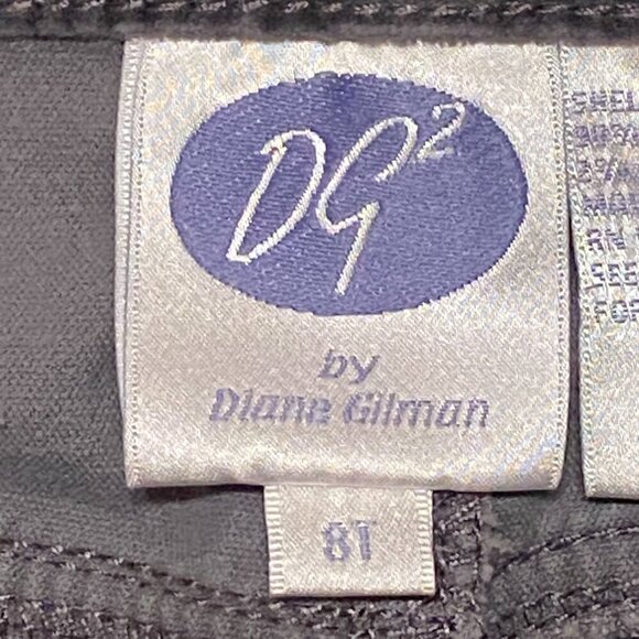 DG2 by Diane Gilman Straight Leg Velvet Jeans Dark Grey Stretch Women Size 8T - Picture 5 of 7